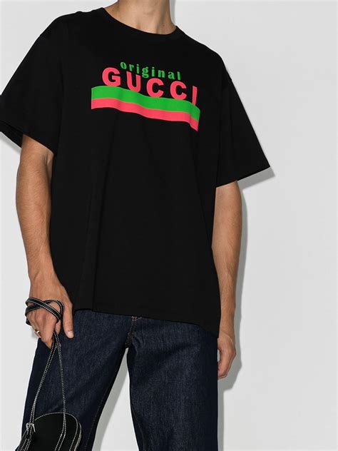 gucci printed t shirts|gucci t shirt outlet price.